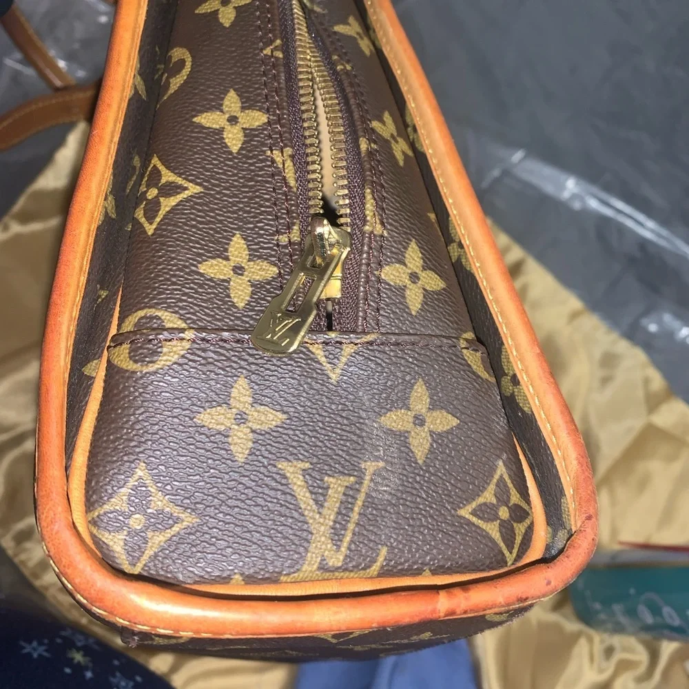 Louis Vuitton Brown Rivoli Monogram Briefcase with Leather Trim